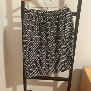 Black white pencil skirt